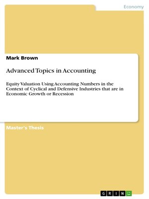 cover image of Advanced Topics in Accounting